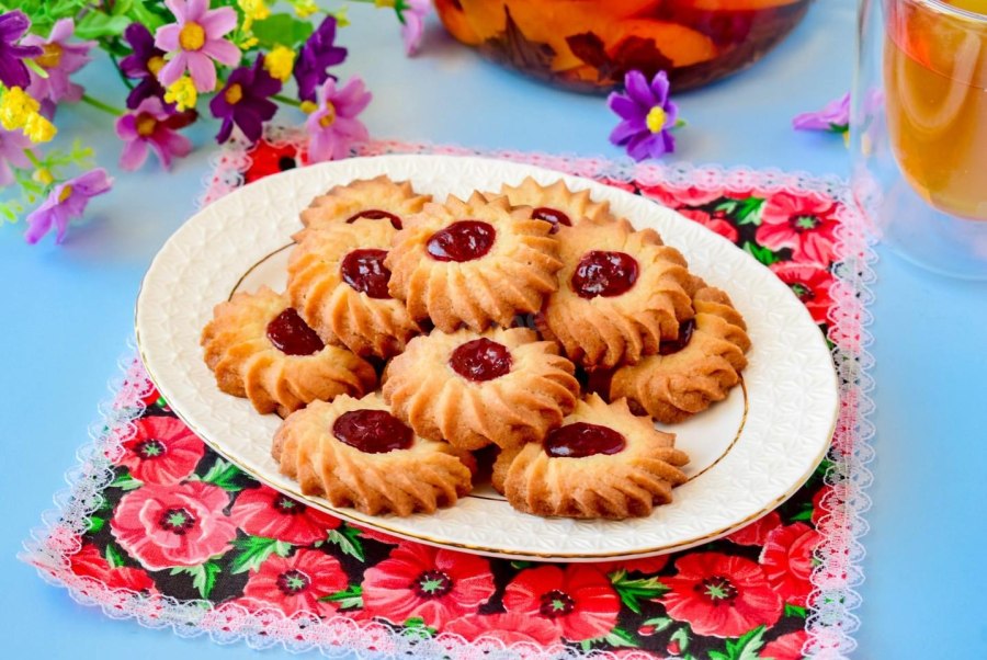 Печенье минутка с повидлом