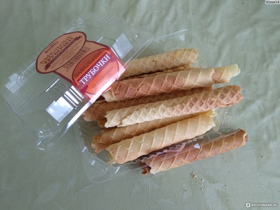 Трубочки с кремом