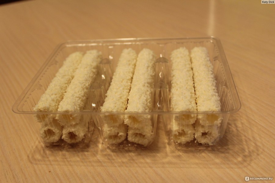 Трубочки с кокосовой стружкой