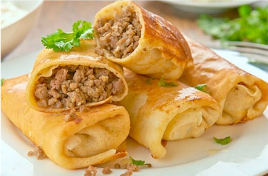 Блинчики с мясом