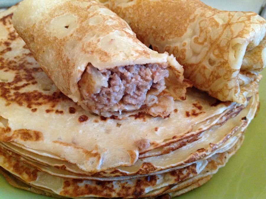 Блинчики с мясом