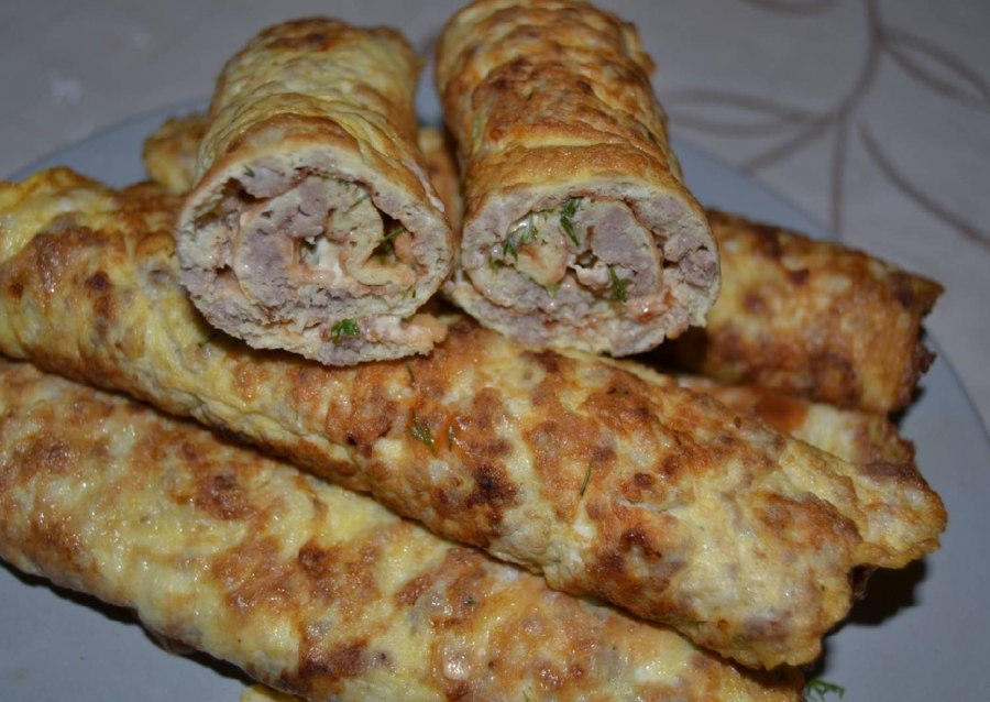 Блинчики с мясом