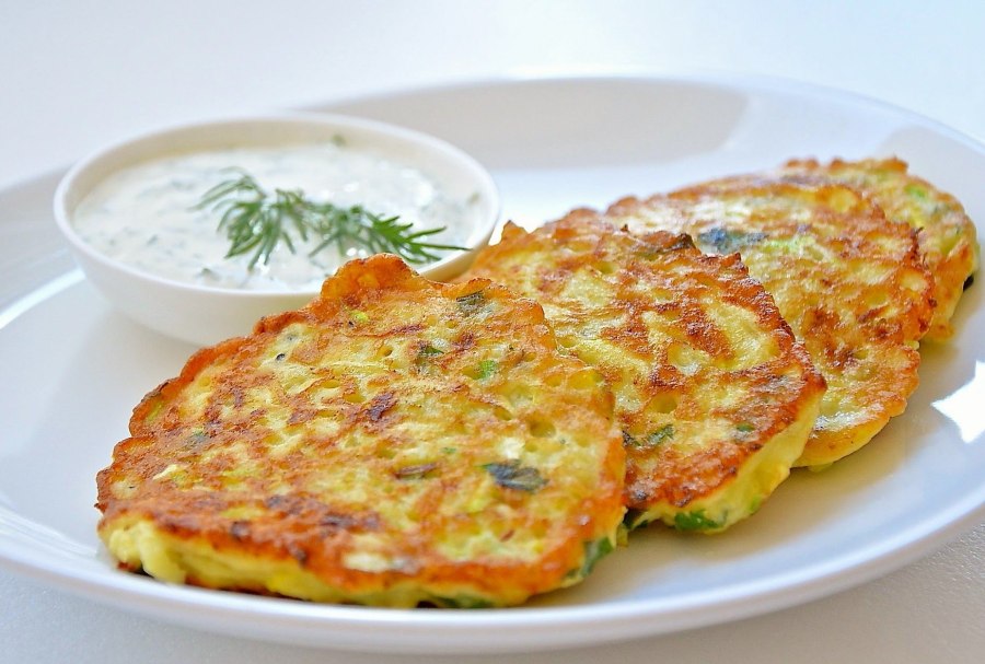 100 Г кабачковых оладий с сыром