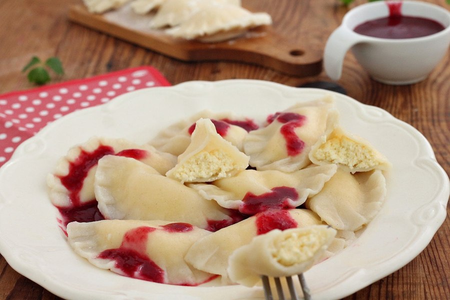 Вареники с клюквой