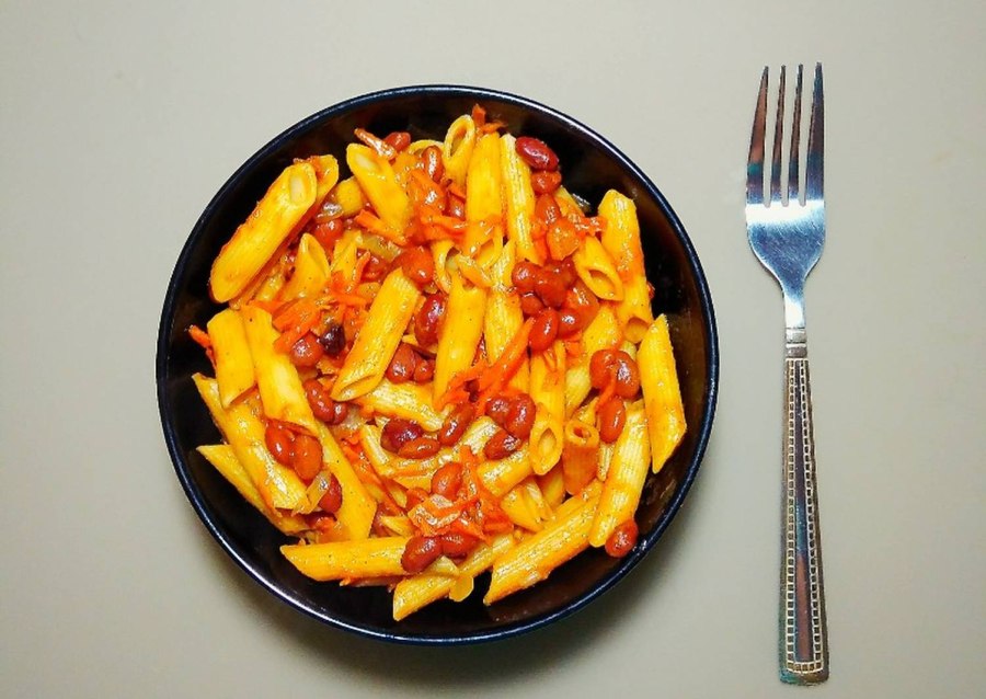 Макароны с фасолью
