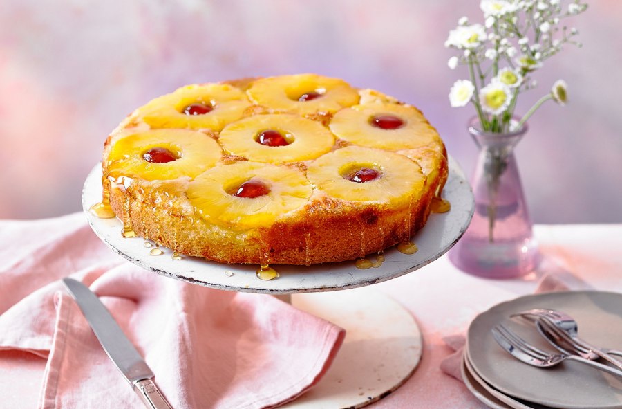 Пирог с творогом и ананасами