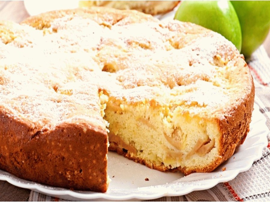 ПП шарлотка с яблоками