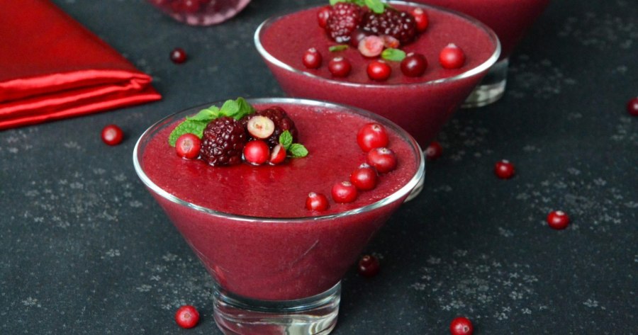 Мусс клюквенный с манной