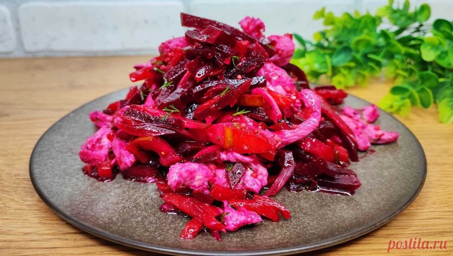 Салат свекла с черносливом и грецким орехом