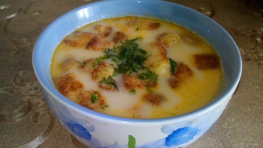 Сырный суп с пампушками