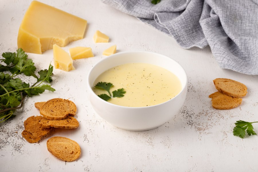 Сырный суп с беконом