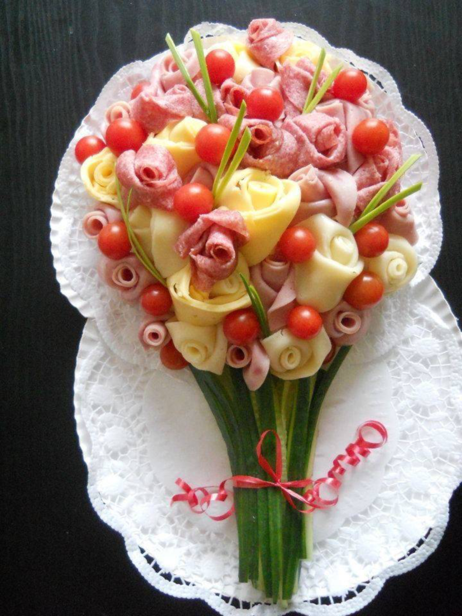 Розочки из красной рыбы как сделать