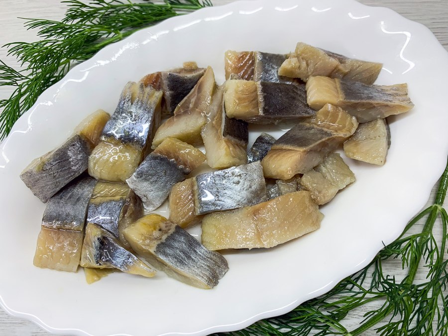 Салат с селедкой и шампиньонами