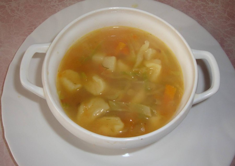 Суп с клёцками и фрикадельками