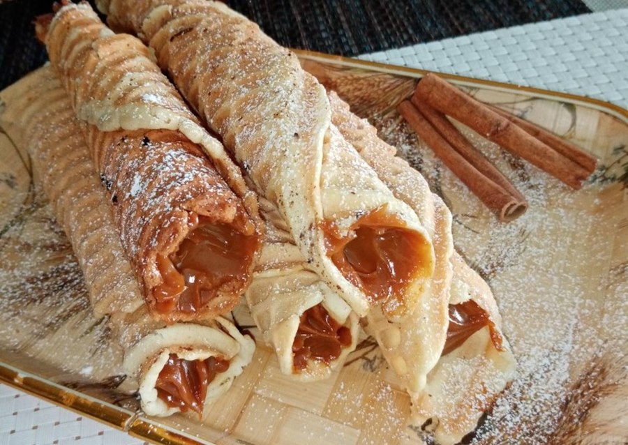 Трубочки со сгущенкой