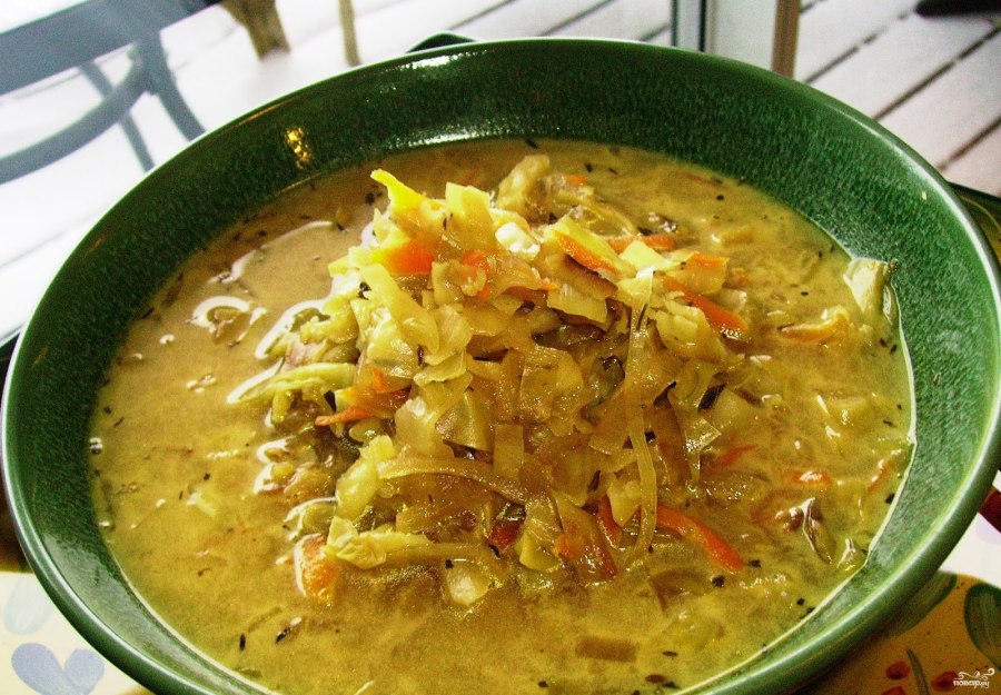 Суп щи из квашеной капусты