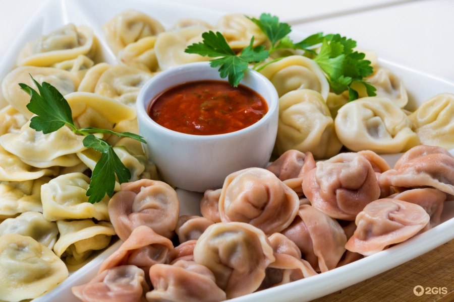 Манты с кетчупом