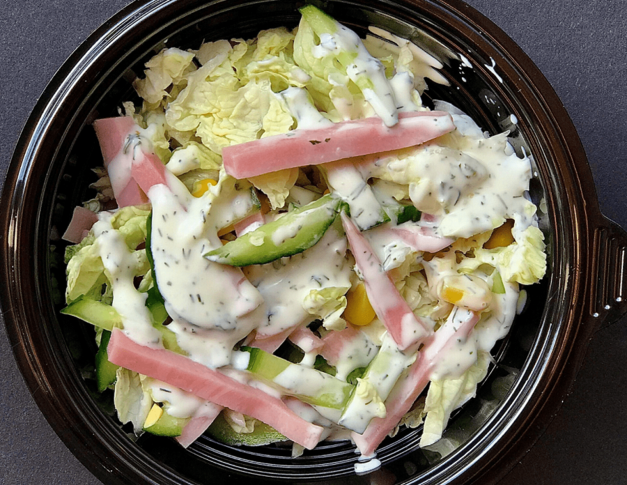 Салат нежность ветчина огурец кукуруза капуста