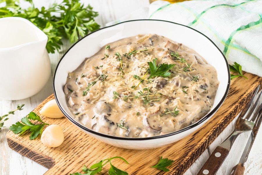 Гречка в сливочном соусе