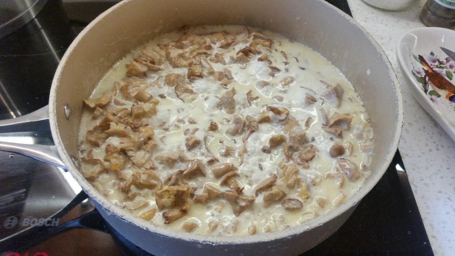 Грибы в сметанном соусе