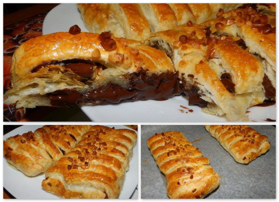 Слоеное тесто с шоколадом