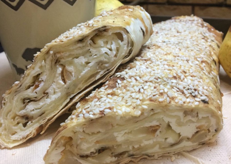 Яблочный штрудель из лаваша