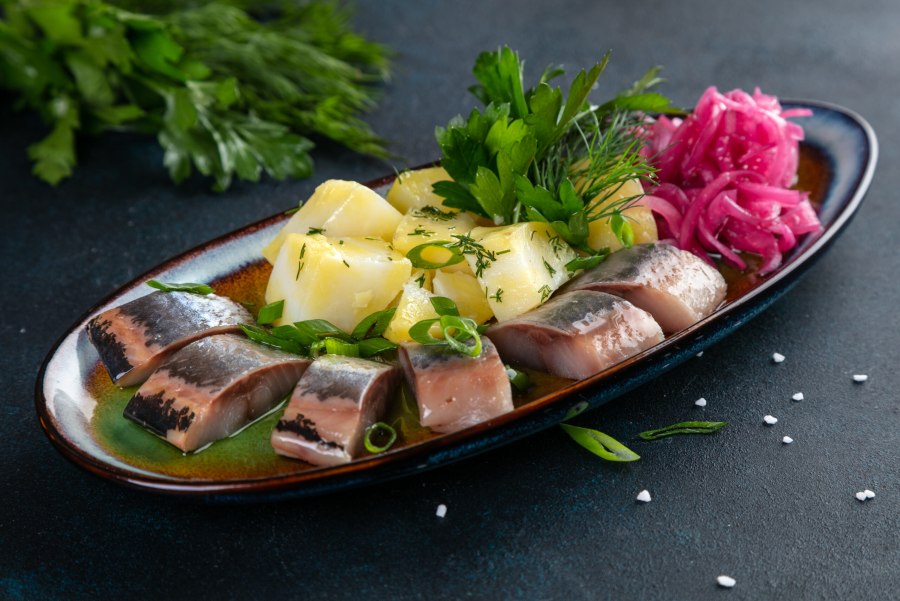 Сельдь в горчичном желе