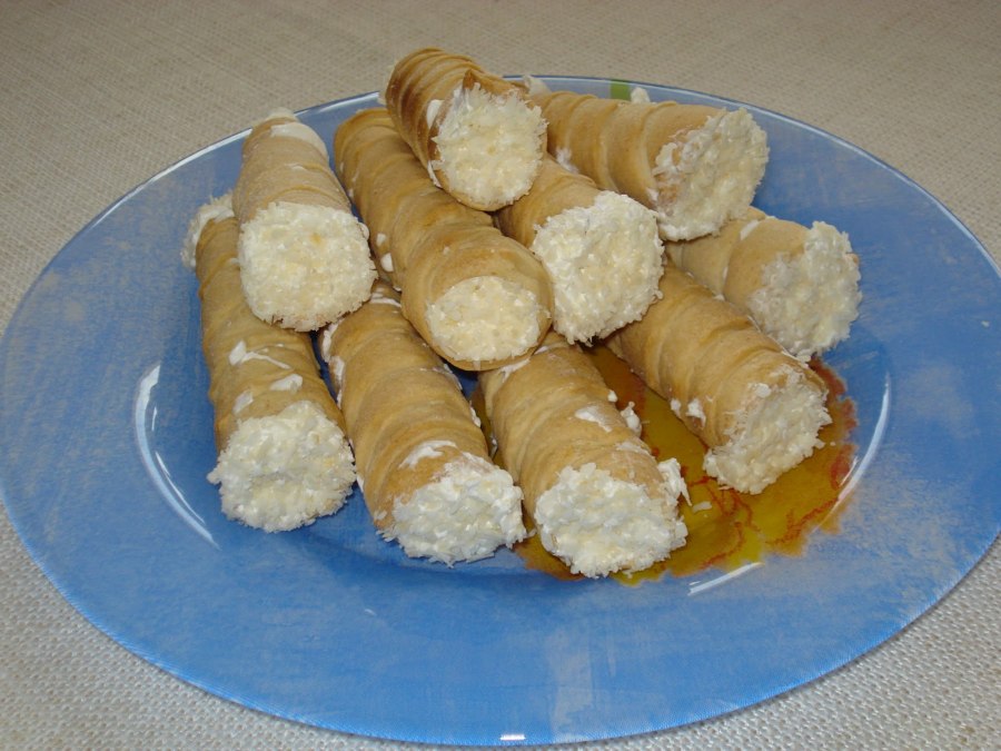 Трубочки со сгущенкой