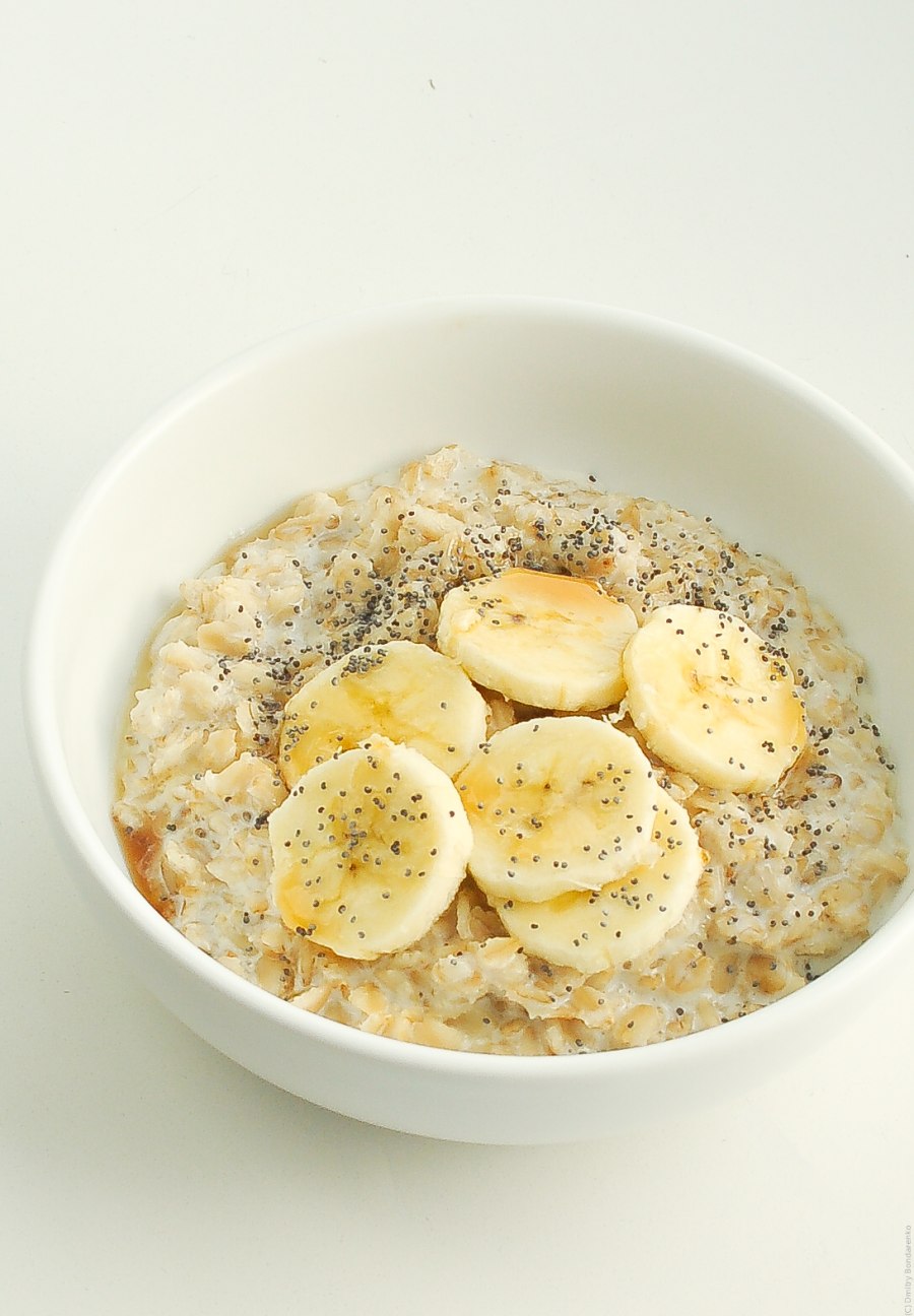 Геркулесовая каша с бананом