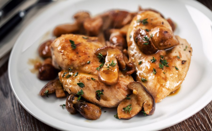 Фрикасе из курицы с шампиньонами