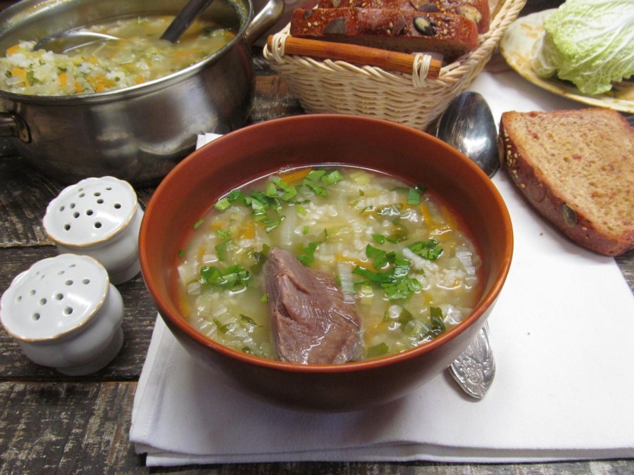 Щи с фрикадельками