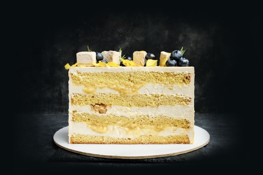 Торт маковый бисквит лимонный курд