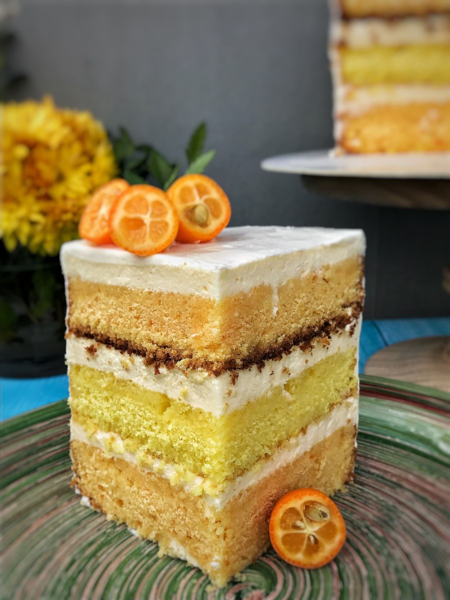 Маковый торт с лимонным курдом