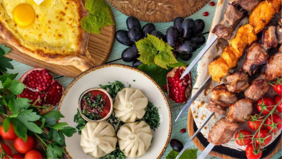 Грузинская кухня хинкали шашлык