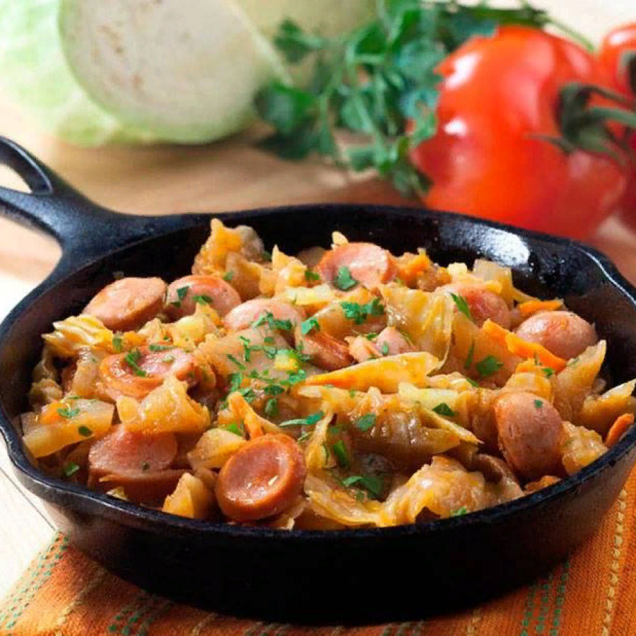 Бигус с сосисками