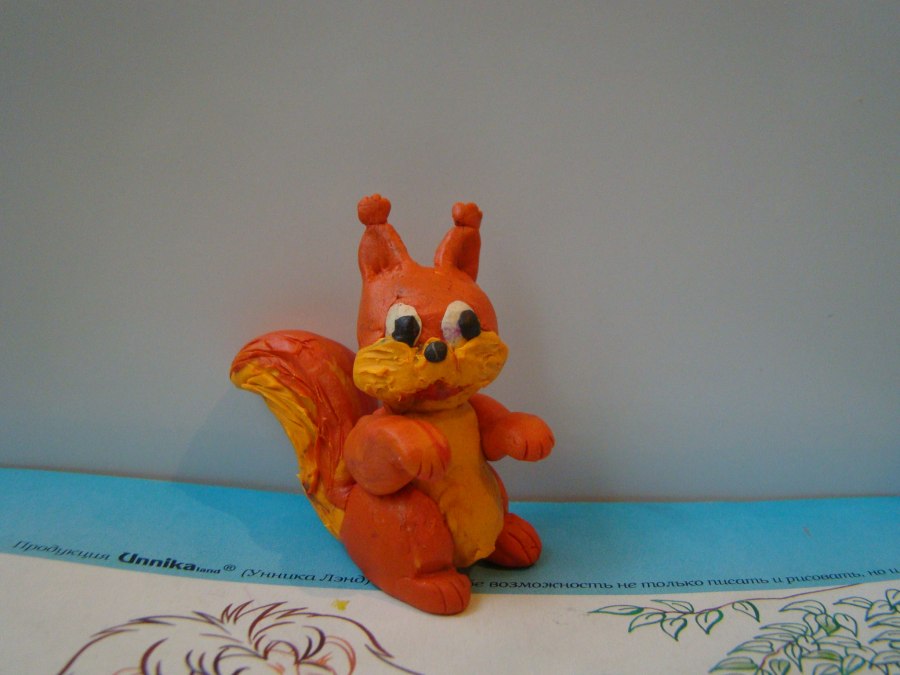 Лепка Белочка