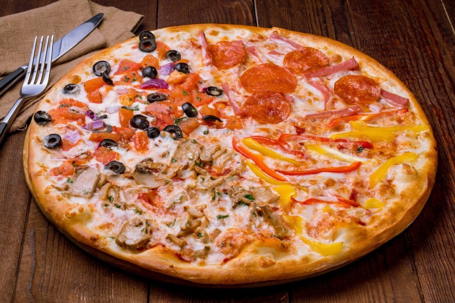 Пицца по слоям