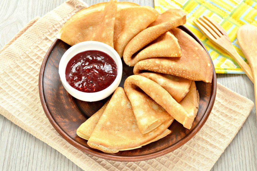 Заварные блины на молоке