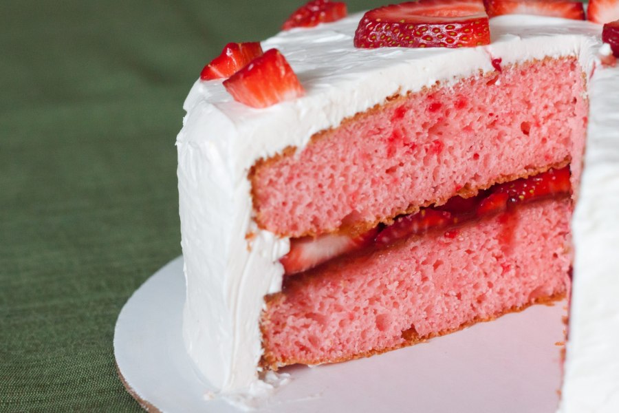 Бисквит розовое облако с киселём