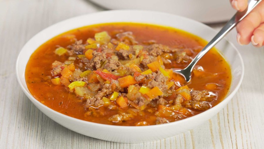 Суп с фаршем и овощами