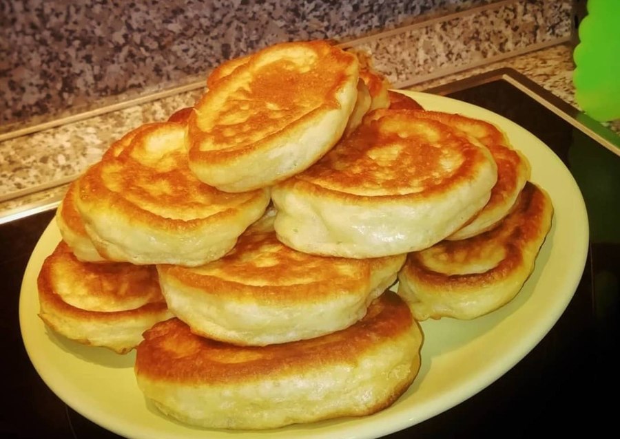 Оладушки на кефире пышные