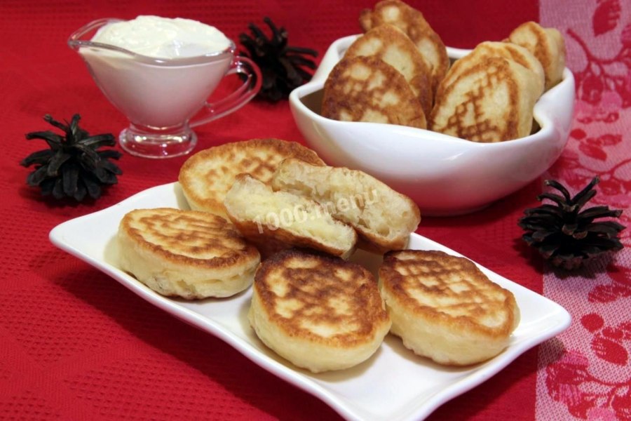 Оладьи на кефире пышные