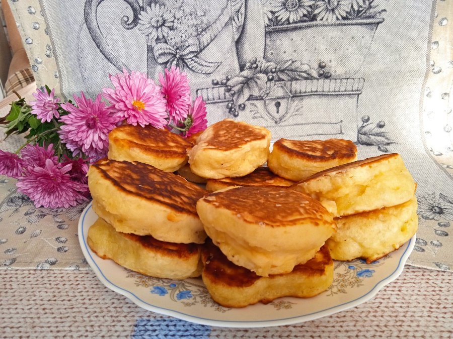 Оладьи на кефире пышные воздушные оладушки