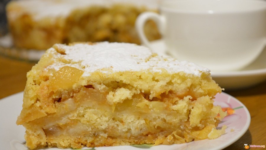 Яблочный пирог на песочной основе