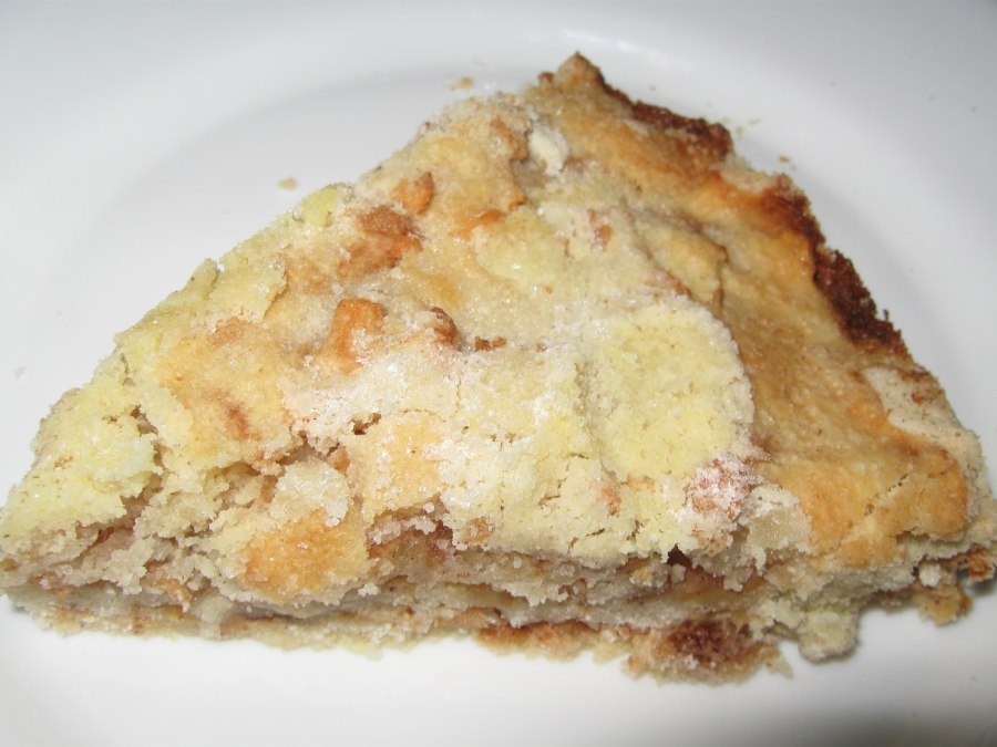 Насыпной пирог с вареньем