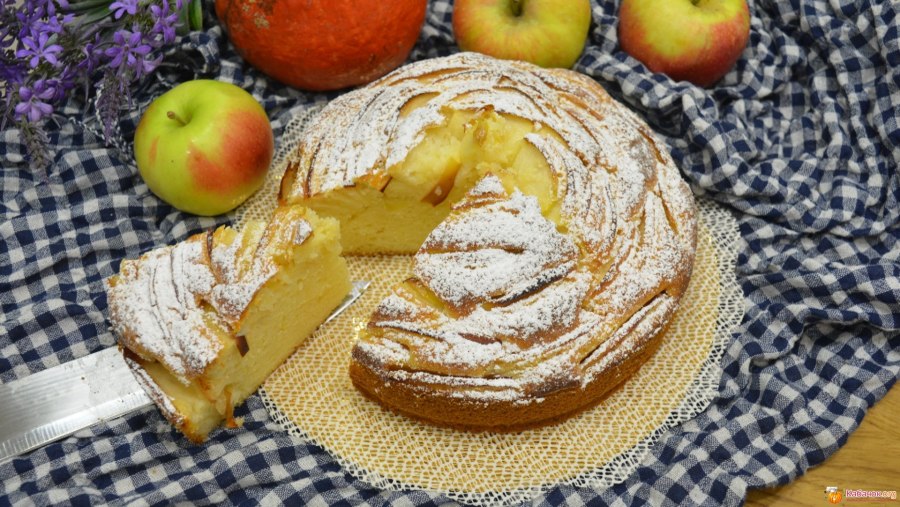 Американский пирог с яблоками в карамели рецепт