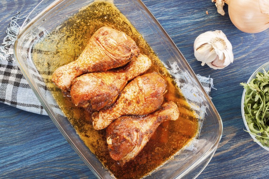 Куриные крылышки в медово-горчичном соусе