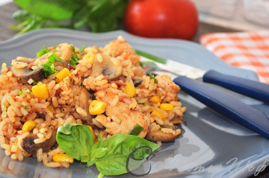 Плов из перловки с мясом в казане