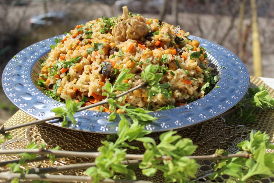 Вегетарианский плов с нутом
