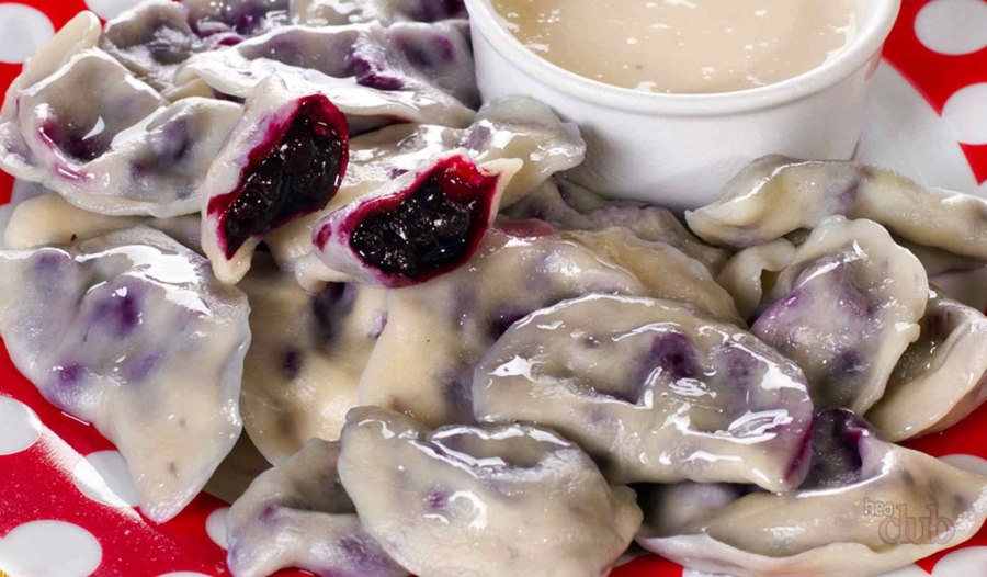 Вареники с малиной